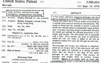 Suppressed Patent on How to Run Your Car On Water